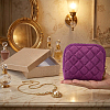 Rhombus Textured Velvet Jewelry Storage Zipper Pouches for Earrings Rings Bracelets Necklaces ABAG-WH0085-012F-3
