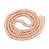 Baking Paint Transparent Glass Beads Strands DGLA-N011-6mm-04-2
