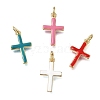 Brass Enamel Pendants KK-CBAEEA8-10G-1
