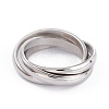 Unisex 304 Stainless Steel Finger Rings RJEW-K233-06A-P-2