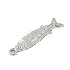 304 Stainless Steel Sardine Fish Pendants STAS-S186-05C-P-2