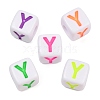 Opaque Acrylic Enamel European Beads AC-ACBA1794-04Y-1