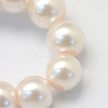 Baking Painted Pearlized Glass Pearl Round Bead Strands HY-Q003-4mm-41-3