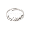 Non-Tarnish 304 Stainless Steel Word Adjustable Ring LS-RJEW-L107-026P-2