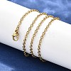 304 Stainless Steel Cable Chain Necklace Making STAS-P045-01G-A-2