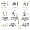 16Pcs 8 Style Tibetan Style Alloy Pendants Sets TIBEP-YW0001-41-3