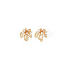 Iron Imitation Pearl Stud Earrings FS-WG0B059-02-2
