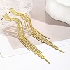 Brass Chains Tassel Earrings EJEW-P236-02G-4