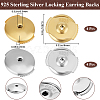4Pairs 2 Colors 925 Sterling Silver Ear Nuts STER-BBC0007-58-2