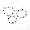 Glass Beads & Handmade Lampwork Beads Stretch Bracelets Set for Parents & Kid BJEW-JB06475-1