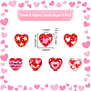 16Pcs 8 Styles Handmade Lampwork Beads LAMP-GA0001-12-2