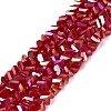 Electroplate Opaque Glass Beads Strands LS-EGLA-Q139-01A-C11-1