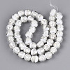 Luminous Handmade Lampwork Silver Foil Beads Strand FOIL-N029-03A-2