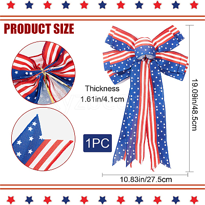 2Pcs 2 Styles Polyester Bowknots AJEW-AR0002-79-1
