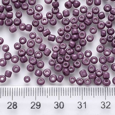 8/0 Baking Paint Glass Round Seed Beads SEED-S036-01B-18-1