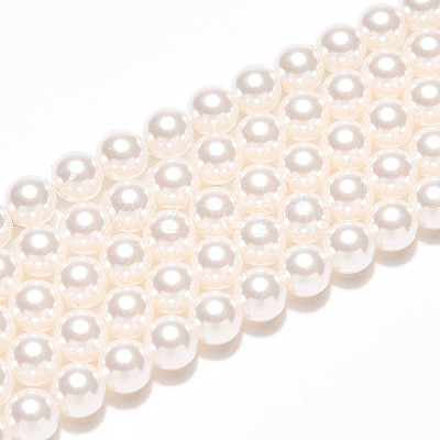 Baking Paint Pearlized Glass Pearl Bead Strands HY-N002-4mm-A11-1