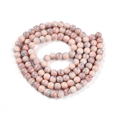 Baking Paint Glass Beads Strands DGLA-N003-8mm-C02-1