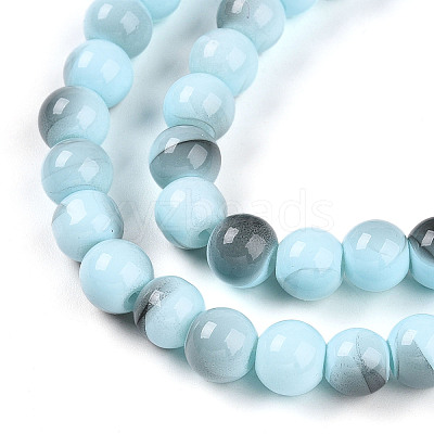 Baking Paint Glass Beads Strands DGLA-N013-8mm-03-1