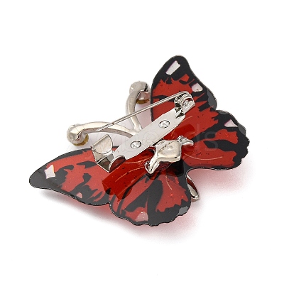 Butterfly Transparent Resin Brooch JEWB-M047-01C-1
