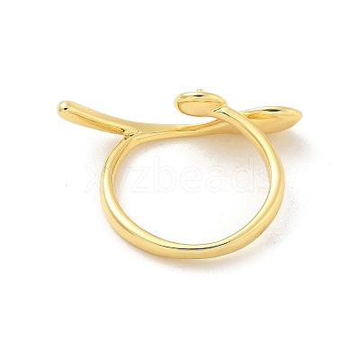 Brass Cup Peg Open Cuff Ring Settings KK-G518-10G-02-1