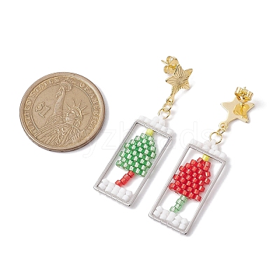 201 Stainless Steel Dangle Stud Earring EJEW-MZ00188-1