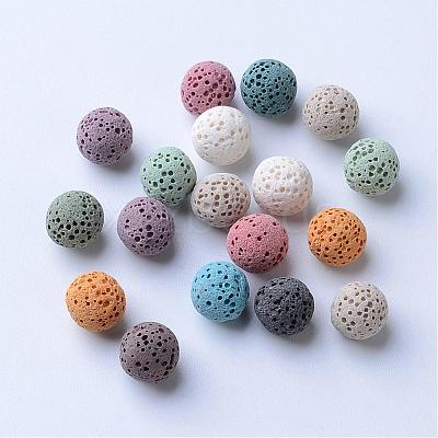 Unwaxed Natural Lava Rock Beads G-F325-12mm-M-1