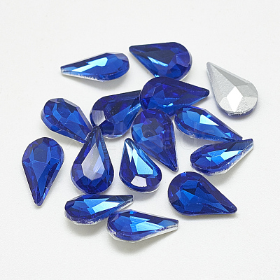 Pointed Back Glass Rhinestone Cabochons RGLA-T082-6x10mm-11-1