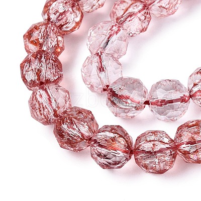 Crackle Transparent Glass Beads Strands GLAA-N063-10mm-14-1