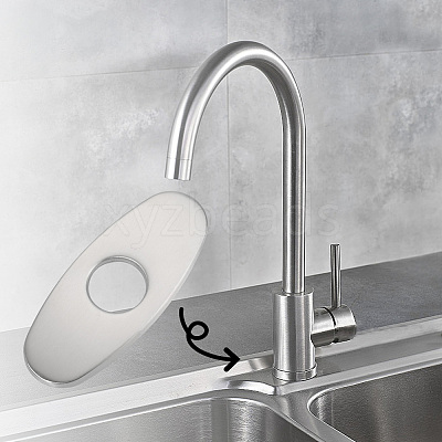 Oval Stainless Steel Faucet Hole Covers STAS-WH20001-18A-P01-1