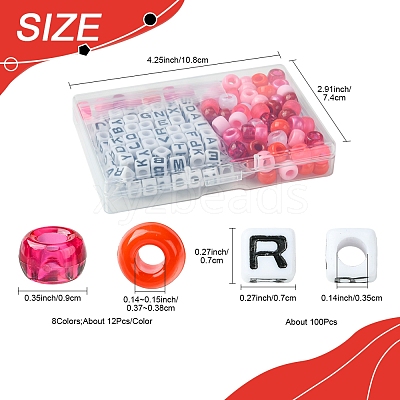 Transparent & Opaque Acrylic Beads KY-FS0001-26D-1