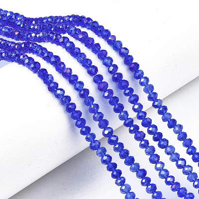Electroplate Glass Beads Strands LS-EGLA-A034-T8mm-B27-1