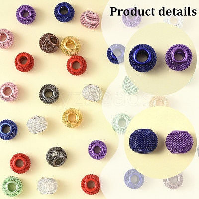 36Pcs 9 Colors Electrophoresis Iron Beads FIND-FS0004-07-1