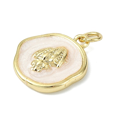 Ocean Theme Brass Enamel Pendants KK-H270-06G-02-1