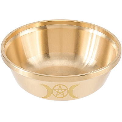 Brass Offering Bowl for Altar Meditation AJEW-WH20816-262B-1