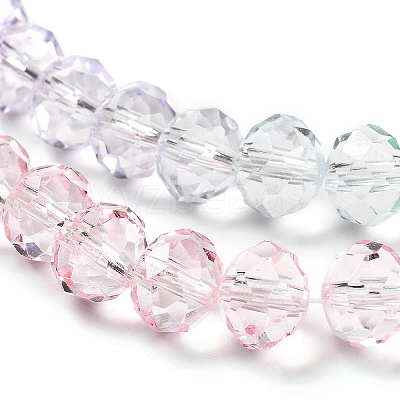 Transparent Painted Glass Beads Strands DGLA-A034-T6mm-A23-1