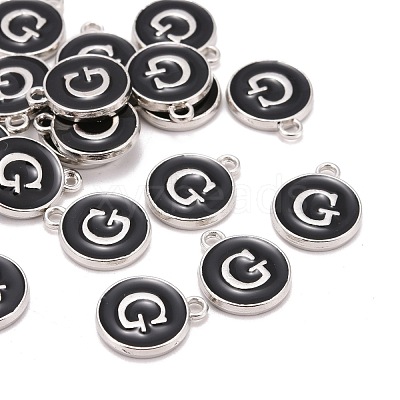 Platinum Plated Alloy Charms X-ENAM-S118-02G-P-1