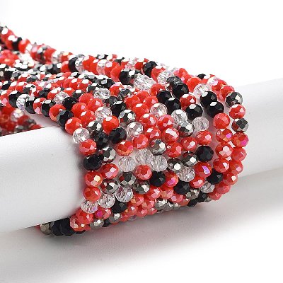 Glass Beads Strands EGLA-A034-M4mm-14-1