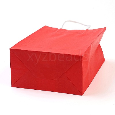 Pure Color Kraft Paper Bags LS-AJEW-G020-A-12-1