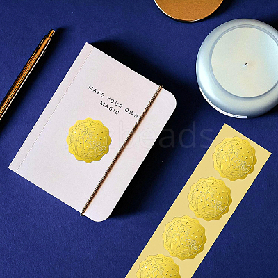 Self Adhesive Gold Foil Embossed Stickers DIY-WH0211-193-1