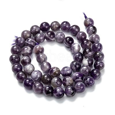 Natural Chevron Amethyst Beads Strands G-S030-7.5mm-1