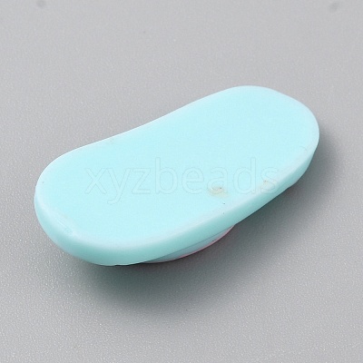 Opaque Resin Cabochons RESI-WH0077-30C-1