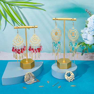 DIY Filigree Dangle Earring Making Kit DIY-UN0003-49-1