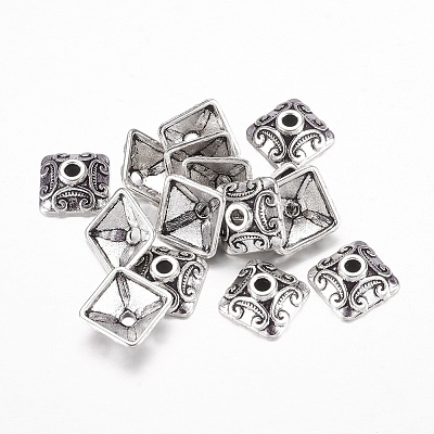 Tibetan Style Alloy Bead Caps X-LF0893Y-NF-1