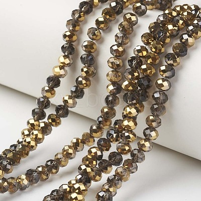 Electroplate Transparent Glass Beads Strands LS-EGLA-A034-T6mm-O14-1