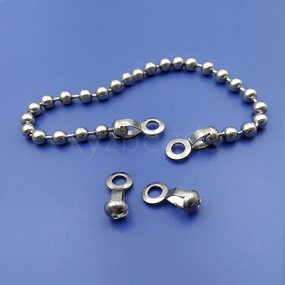 304 Stainless Steel Ball Chain Connectors STAS-WH0014-28C-P-1