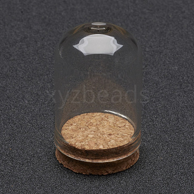 Glass Dome Cloche Cover X-AJEW-P043-S-1