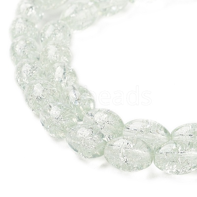 Transparent Crackle Glass Beads Strands DGLA-S085-6x8-01-1