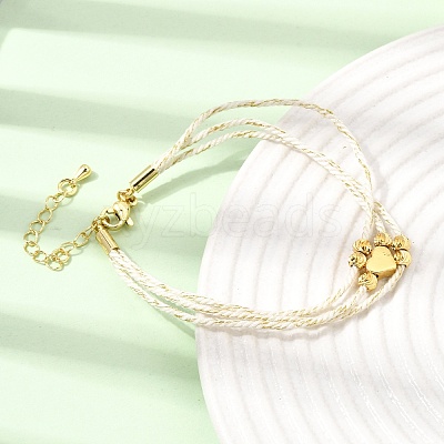 Polyester Multi-Strand Bracelets FB-CBA983F-02G-1