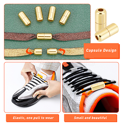 30 Sets Column Brass Capsule Lace Lock Buckles KK-PH0003-91G-1