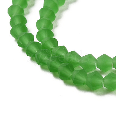 Imitate Austrian Crystal Frosted Glass Beads Strands GLAA-F029-TM4mm-B03-1
